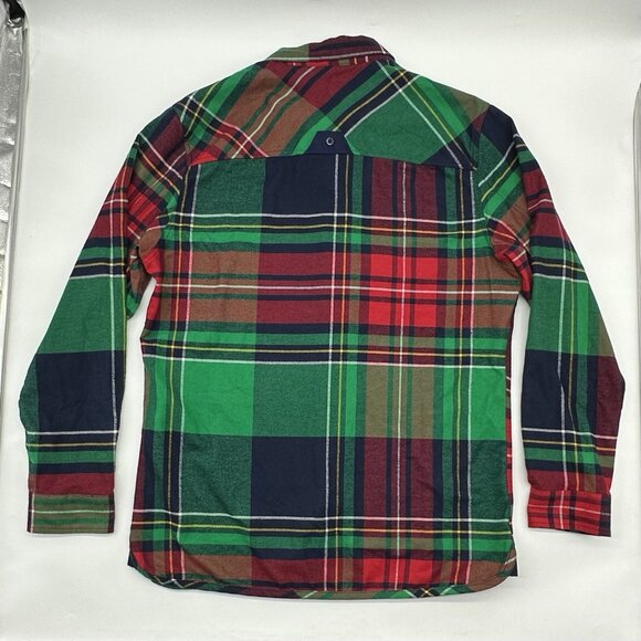 Parish Nation Men's Size 2XL Plaid Flannel Patch Long Sleeve Button Up Shirt NWT - Picture 8 of 11